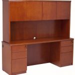 Contemporary Wood Veneer Executive U Group Desk