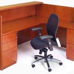 Contemporary Wood Veneer Executive U Group Desk