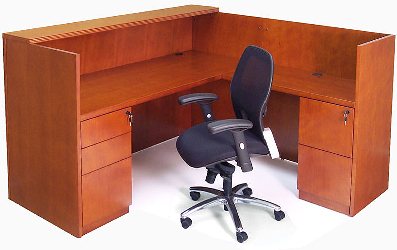 Contemporary Wood Veneer Executive U Group Desk