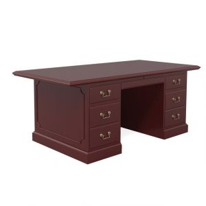 Traditional Wood Veneer Executive Office Desk