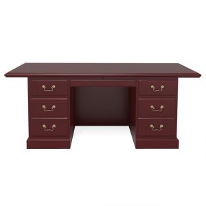 Traditional Wood Veneer Executive Office Desk