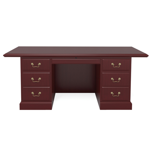 Traditional Wood Veneer Executive Office Table