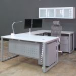 Contemporary Series Laminate Metal Base Office Desk Office Table