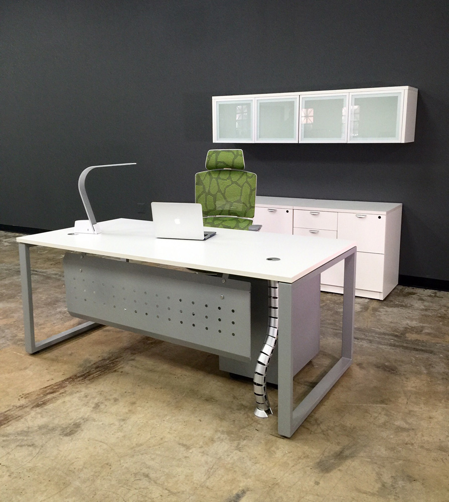 Contemporary Steel Frame Office Table