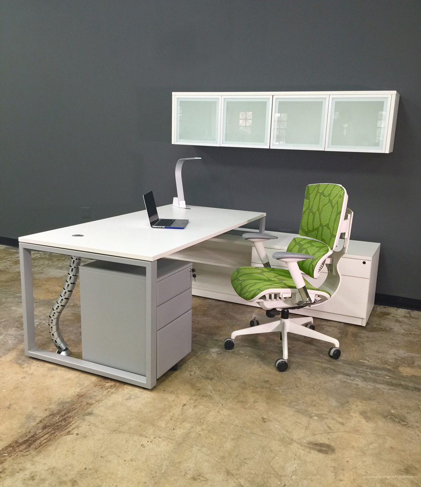 Contemporary Series Laminate Metal Base Office Desk Office Table