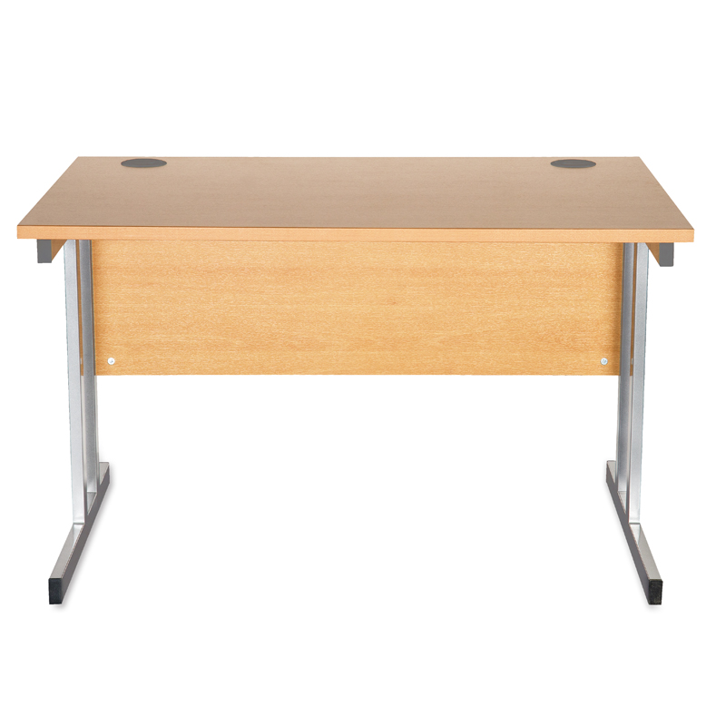 Rectangular Office Desk with Metal Frame Base