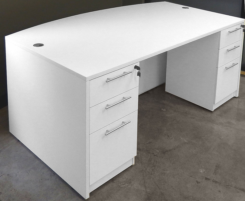 Straight Main Desk Shell with Pedestals