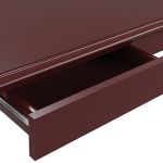 Traditional Wood Veneer Meeting Desk with Central Drawer