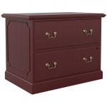 Traditional Wood Veneer 2 Drawer Lateral File Cabinet