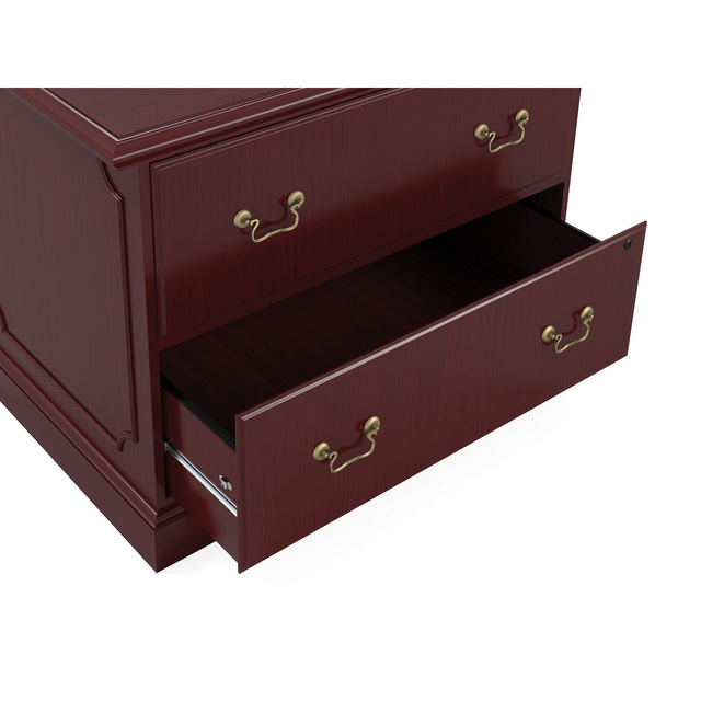 Traditional Wood Veneer 2 Drawer Lateral File Cabinet