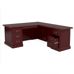 Traditional Wooden Executive L Shape Manager Desk Right