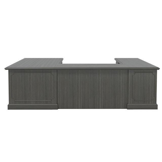 Traditional Wood Veneer Executive U Group Workstation