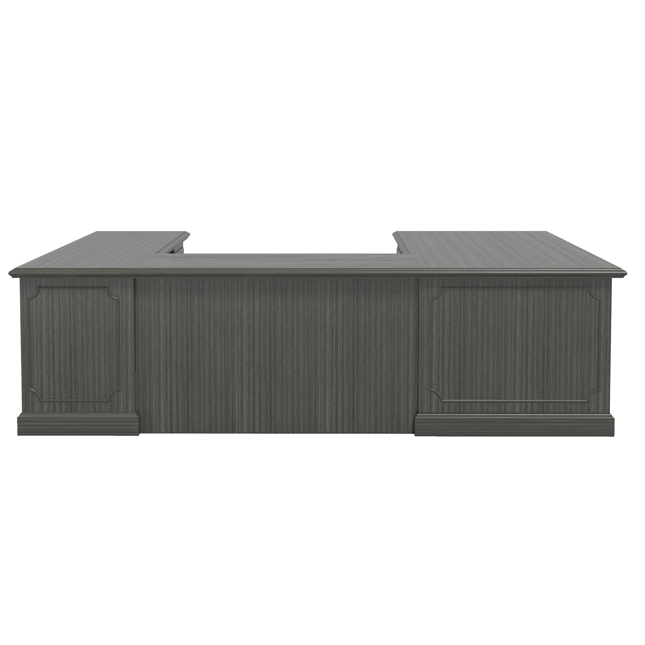 Traditional Wood Veneer Executive U Group Workstation