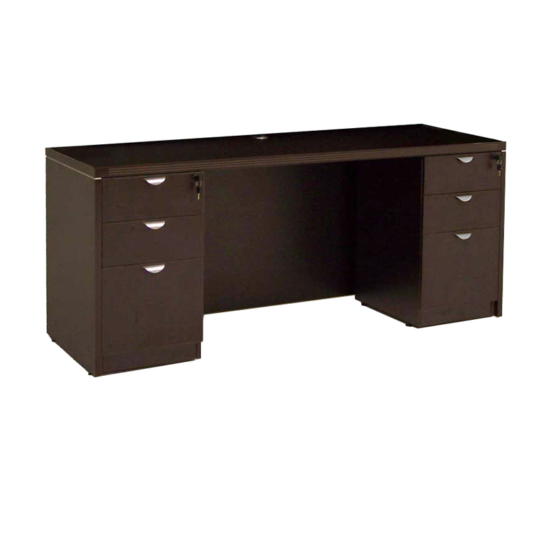 Credenza Desk Shell with Pedestals