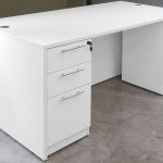 Credenza Desk Shell with Pedestals