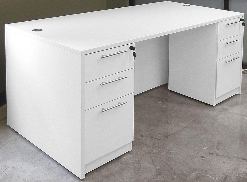 Straight Main Desk Shell with Pedestals