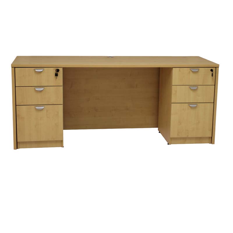 Credenza Desk Shell with Pedestals