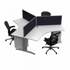 Chicago 120 Degree 3 Seater Workstation