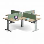 Chicago 4 Seater Cubicle Workstation Steel Frame