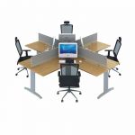 Chicago 4 Seater Cubicle Workstation Steel Frame