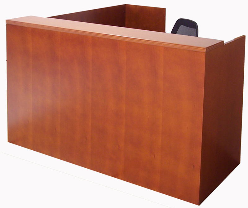 Contemporary Wood Veneer Reception Counter