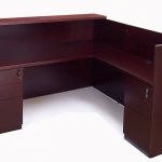 Contemporary Wood Veneer Reception Counter