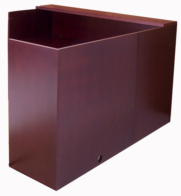 Contemporary Wood Veneer Reception Counter