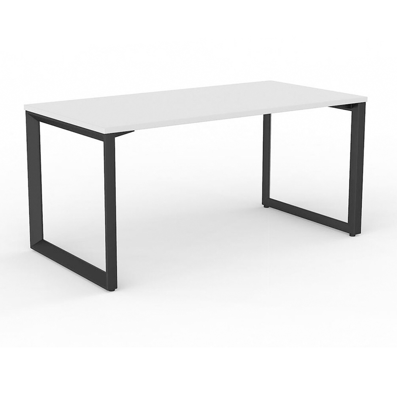 Anvil Steel Frame Office Desk with Scalloped Edge