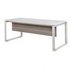 Anvil Steel Frame Office Desk with Scalloped Edge