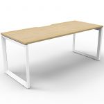 Anvil Steel Frame Office Desk with Scalloped Edge