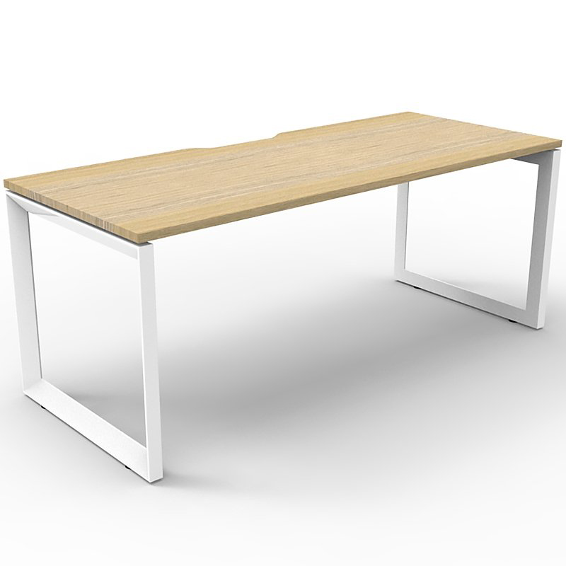 Anvil Steel Frame Office Desk with Scalloped Edge