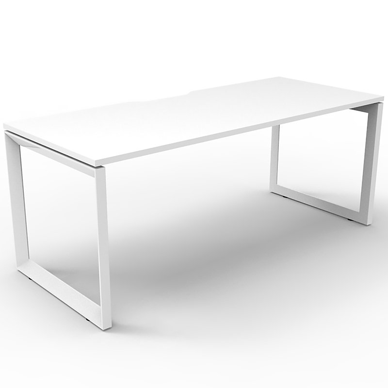 Anvil Steel Frame Office Desk with Scalloped Edge