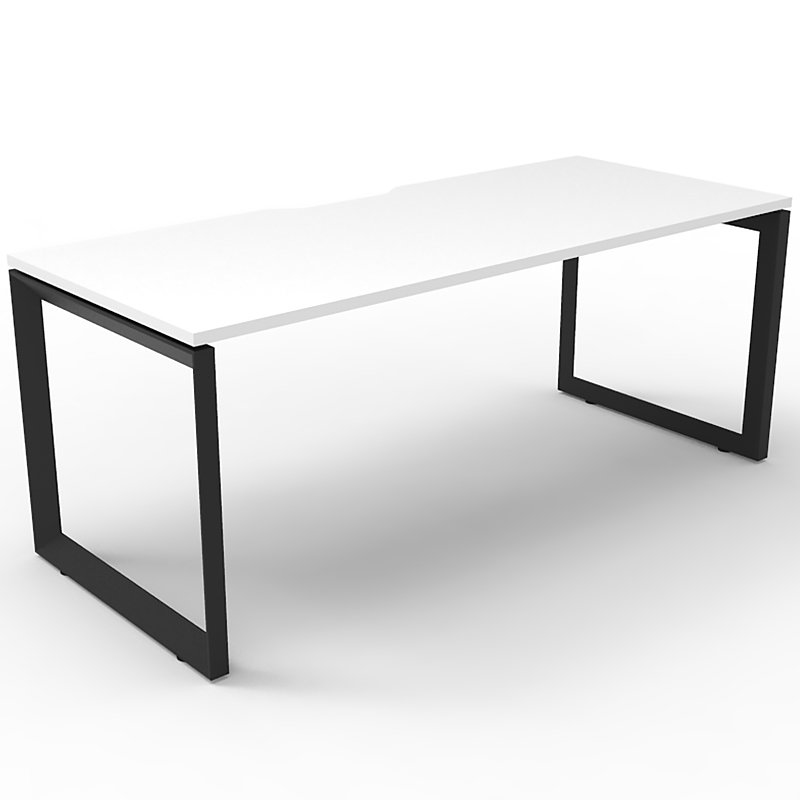 Anvil Steel Frame Office Desk with Scalloped Edge