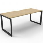 Anvil Steel Frame Office Desk with Scalloped Edge