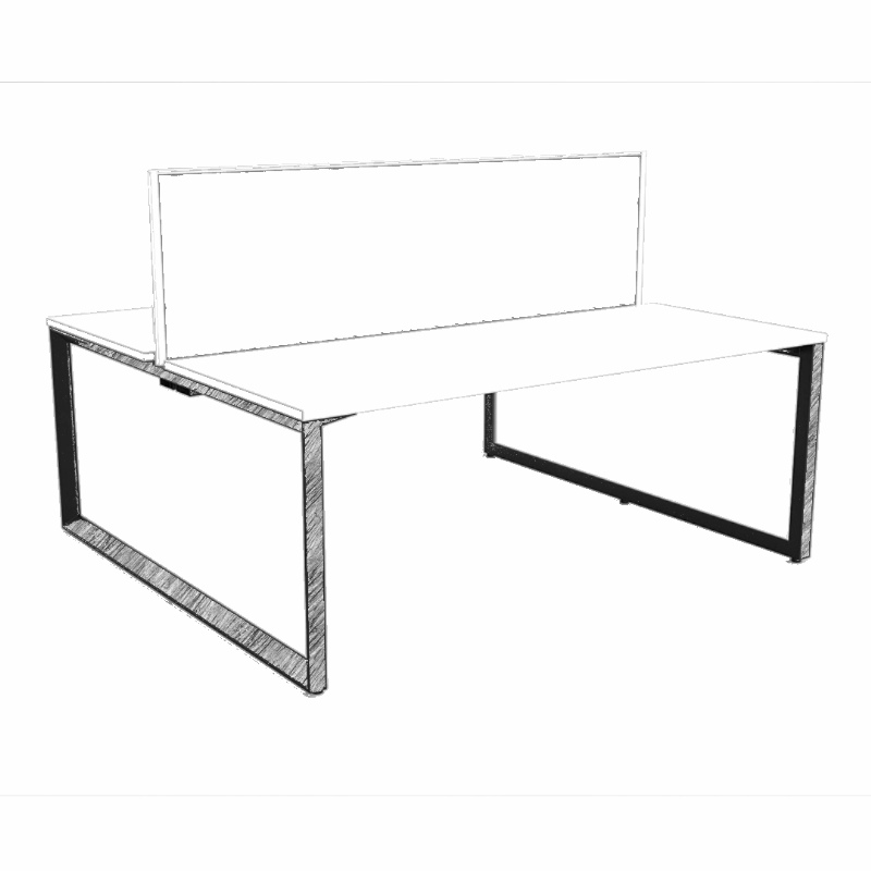 Anvil Face to Face Workstation with Metal Loop Base