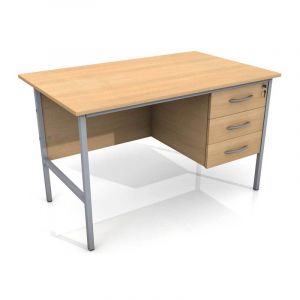 Budget Laminate Series Rectangular Wooden Office Desk for Commercial use