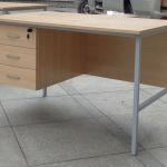 Rectangular Office Desk with Two Drawer Hanging Pedestal