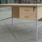 Budget Laminate Series Rectangular Wooden Office Desk for Commercial use