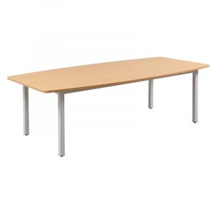 Cubit Boat Shape Conference Table with Metal Frame