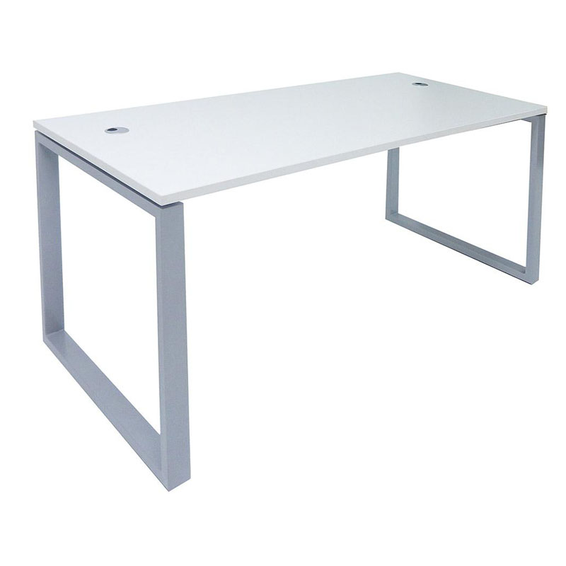 Contemporary Office Desk with Loop Metal Base