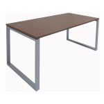 Contemporary Office Desk with Loop Metal Base