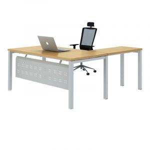 Cubit L Shape Manager Desk with Steel Frame