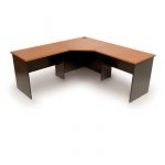 L Shape Executive Office Table with Hanging Pedestals