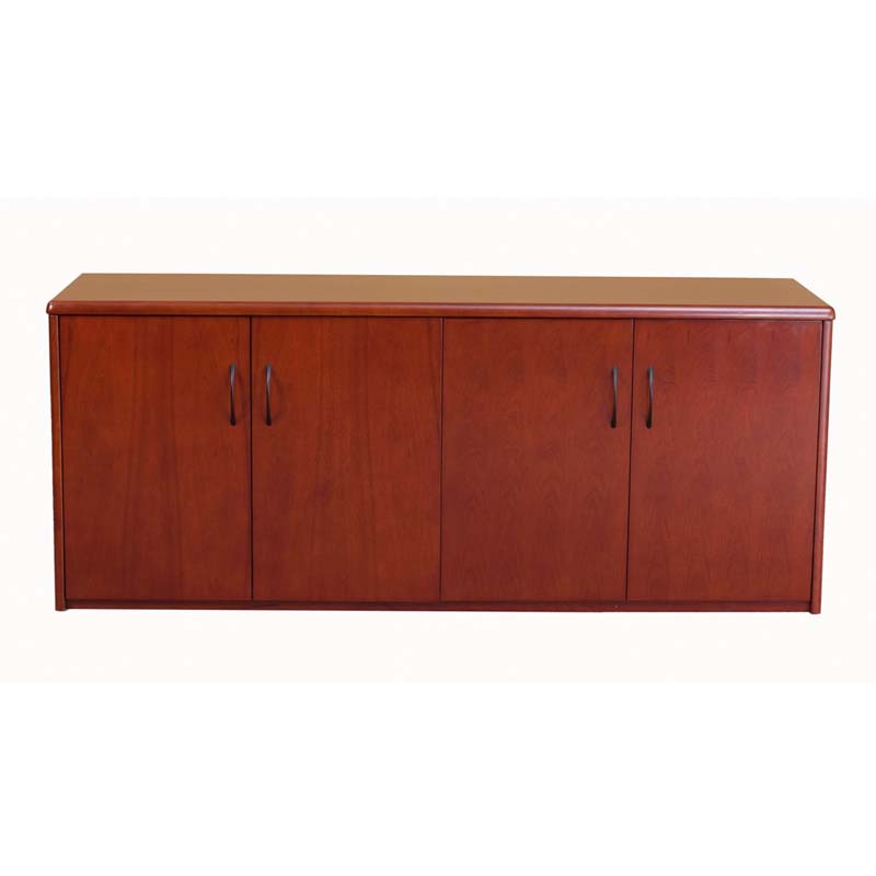 Contemporary Wood Veneer Executive Credenza with 4 Door