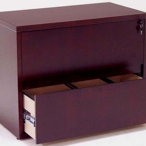 Contemporary Wood Veneer Two Drawer Lateral File