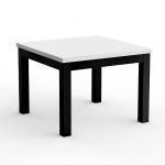 Cubit Corner Coffee Table with Metal Base