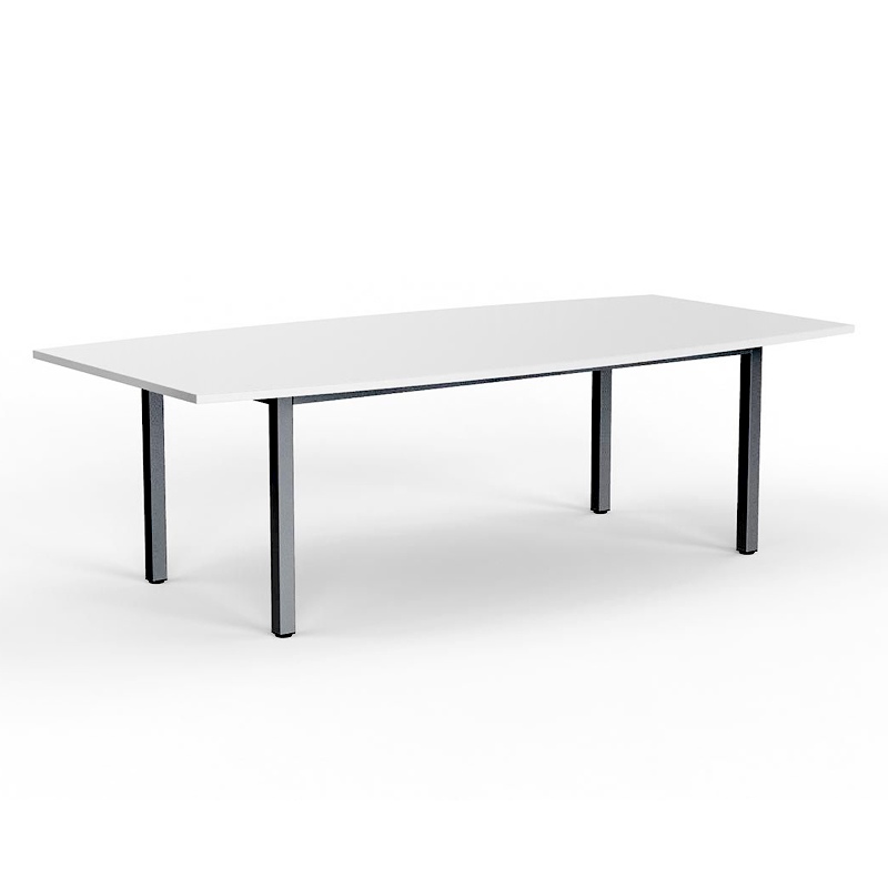 Cubit Boat Shape Conference Table with Metal Frame