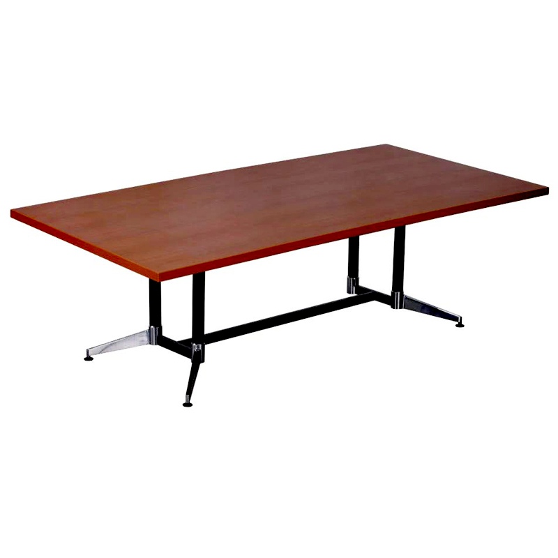 Eiffel Steel Frame Conference Table with Double Post