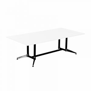 Eiffel Steel Frame Conference Table with Double Post