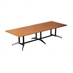 Eiffel Steel Frame Conference Table with Double Post